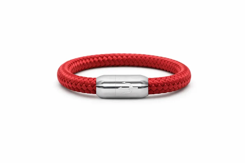 Nautic Force- Segeltauarmband “Crimson Tide” Rot