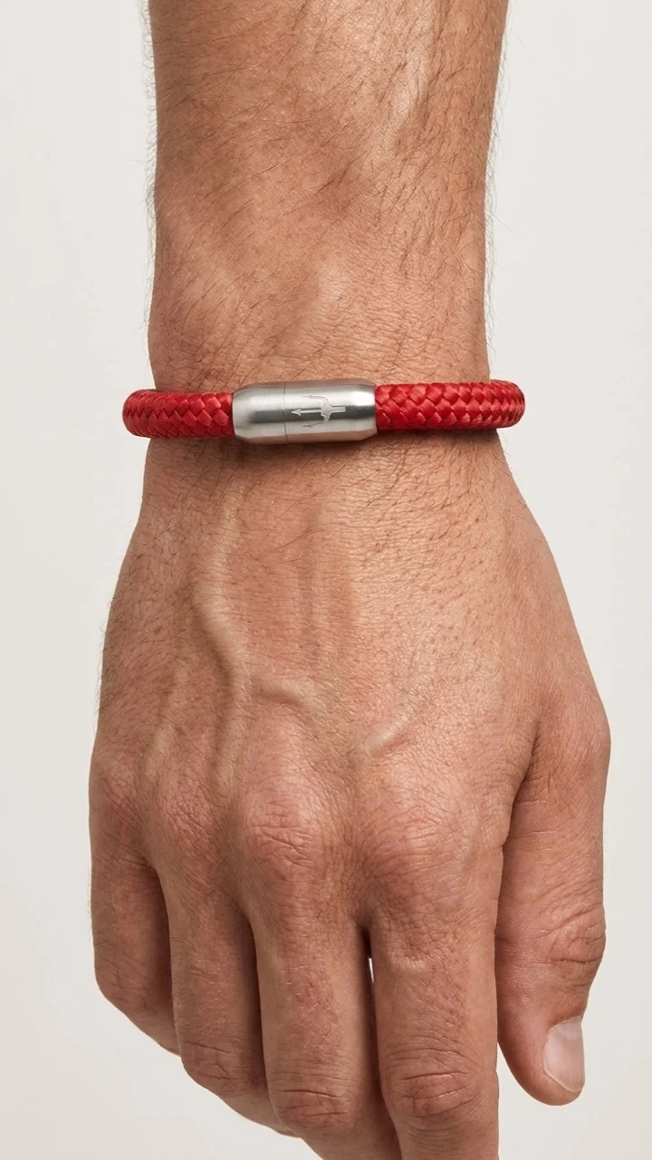 Nautic Force- Segeltauarmband “Crimson Tide” Rot