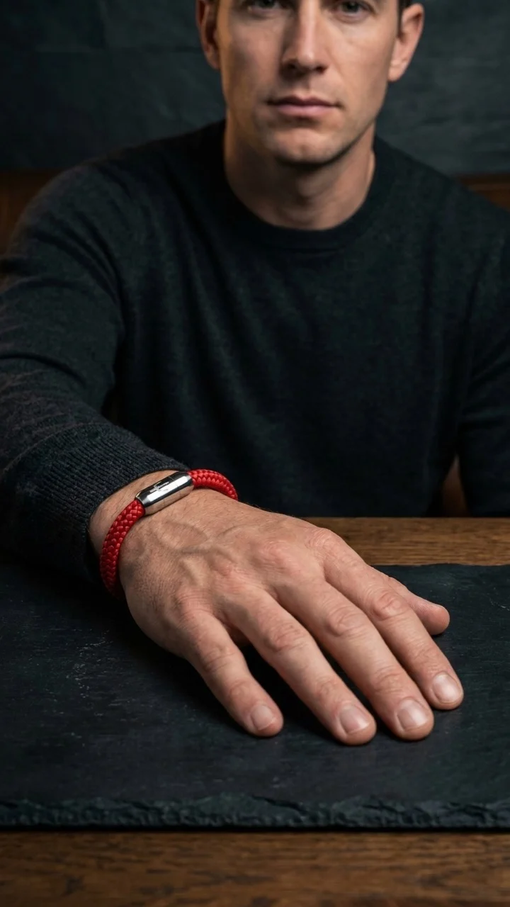 Nautic Force- Segeltauarmband “Crimson Tide” Rot