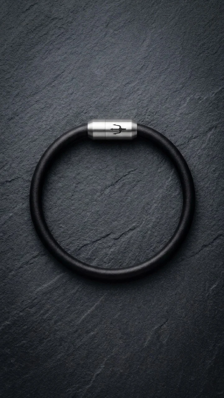 Puro Nero – Lederarmband Herren Schwarz 6mm | Handgefertigt