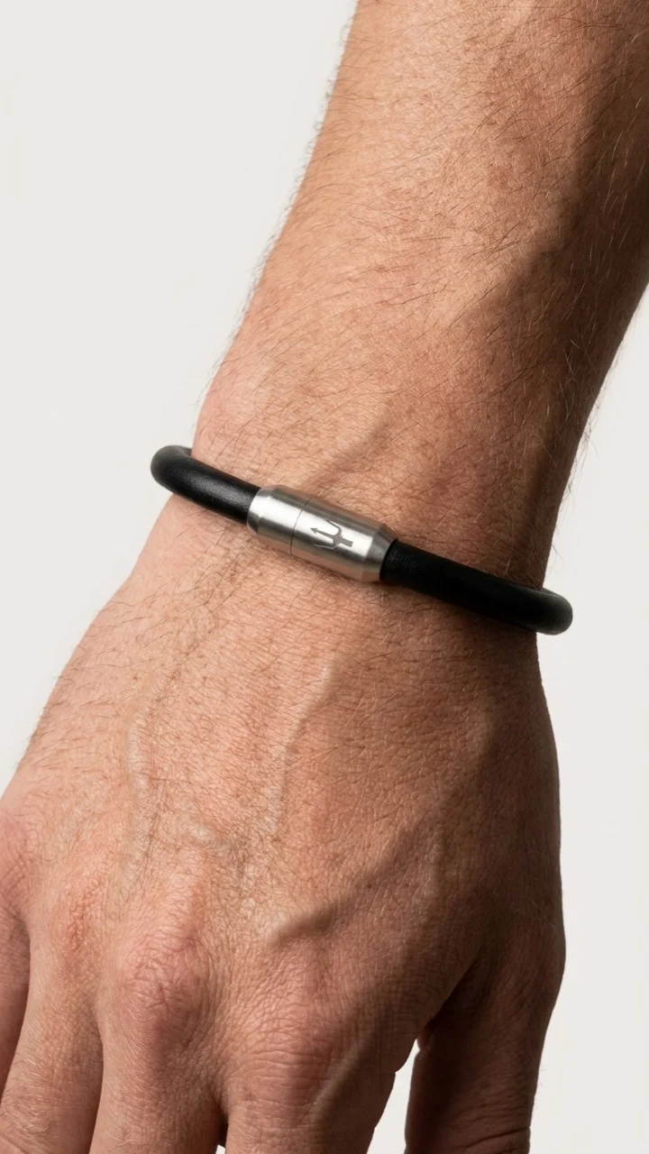 Puro Nero – Lederarmband Herren Schwarz 6mm | Handgefertigt