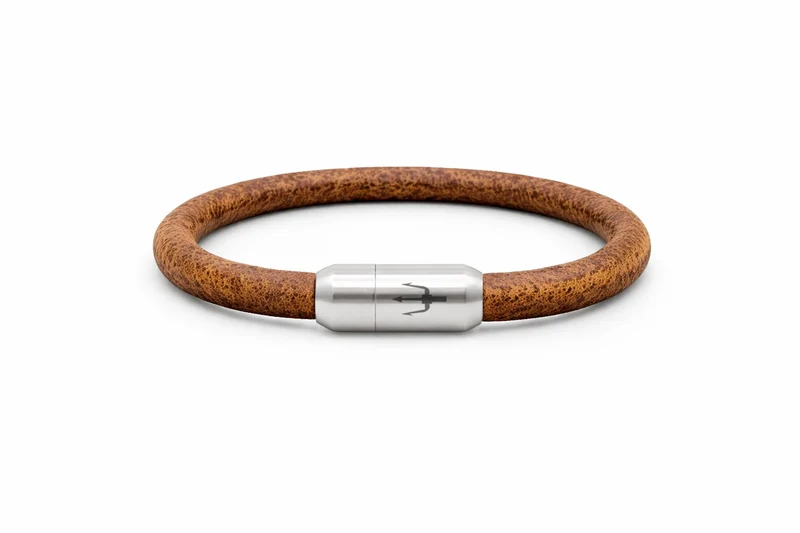 Puro Caramello – Lederarmband Herren Hellbraun 6mm | Handgefertigt