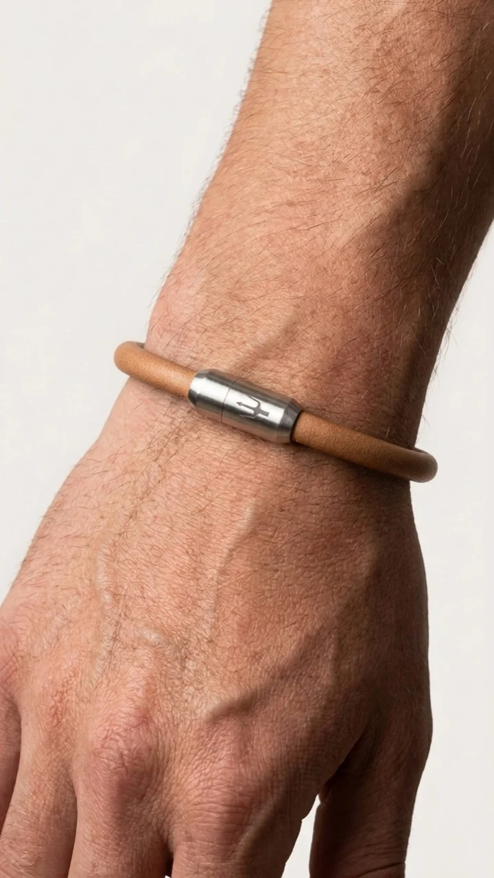 Puro Caramello – Lederarmband Herren Hellbraun 6mm | Handgefertigt