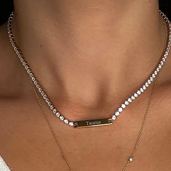 Engravable Tennis Necklace