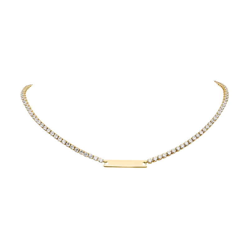 Engravable Tennis Necklace