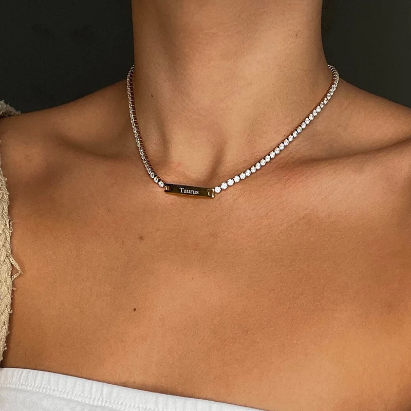 Engravable Tennis Necklace