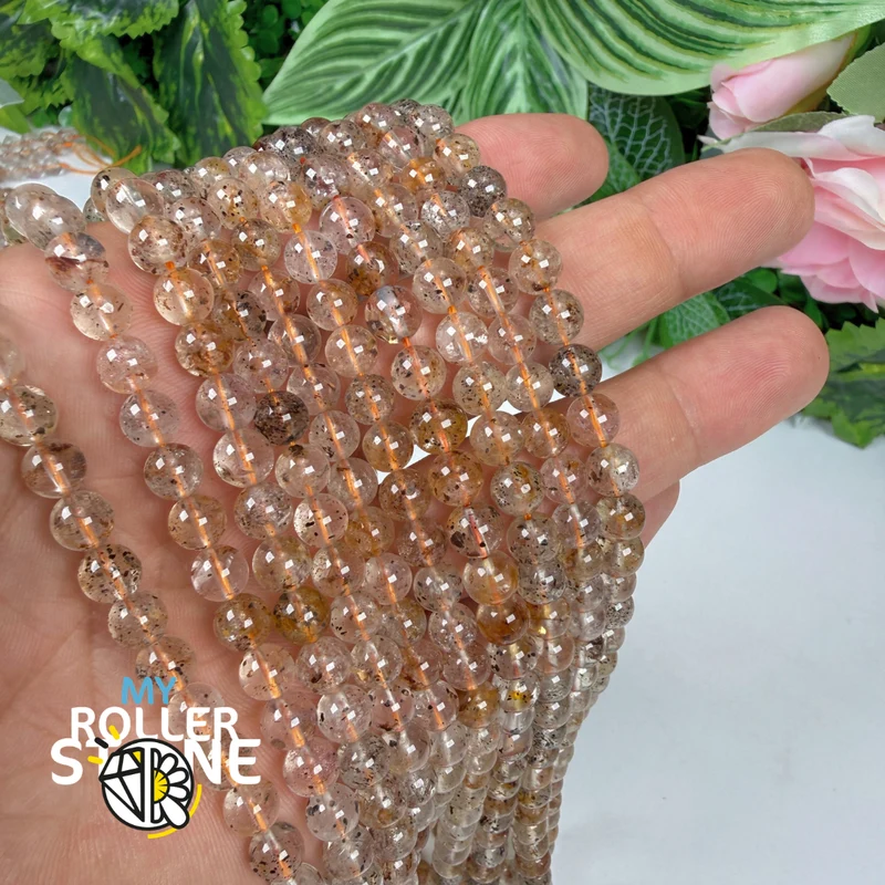 Gelbe Herkimer-Diamantperle
