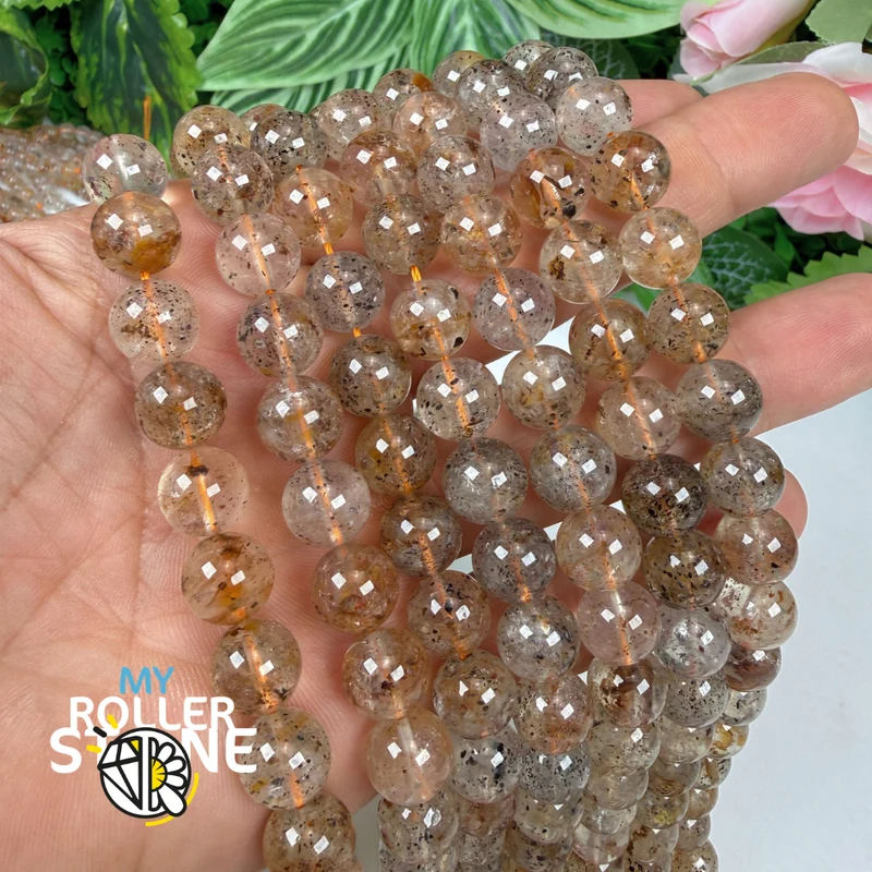 Gelbe Herkimer-Diamantperle