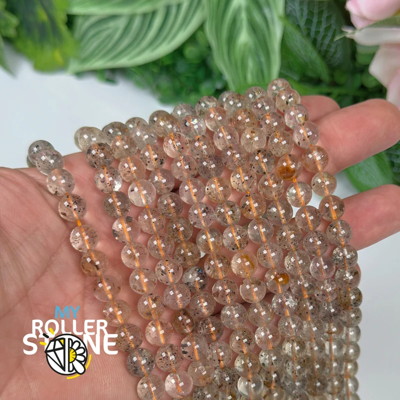 Gelbe Herkimer-Diamantperle