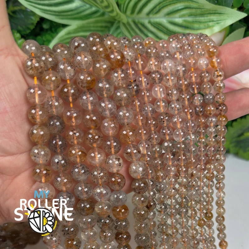 Gelbe Herkimer-Diamantperle