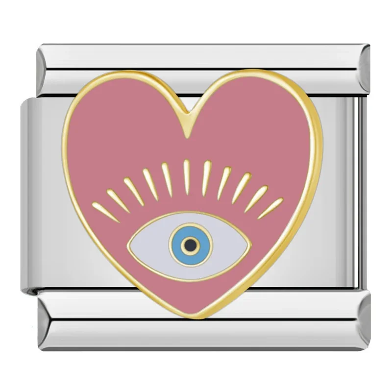 Auge auf rosanem Herz