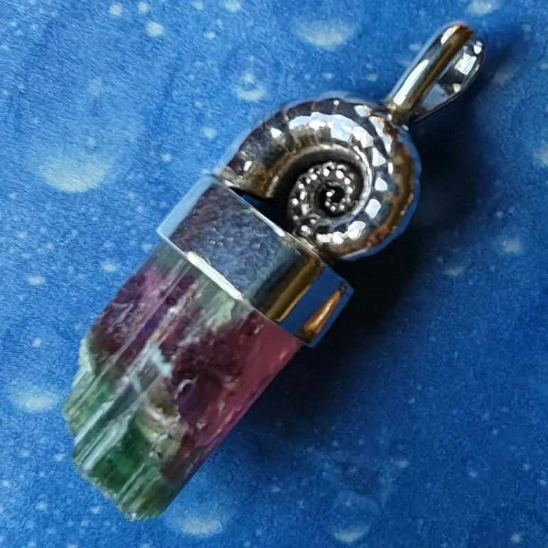 Turmalin Kristall bicolour Silber Schmuck