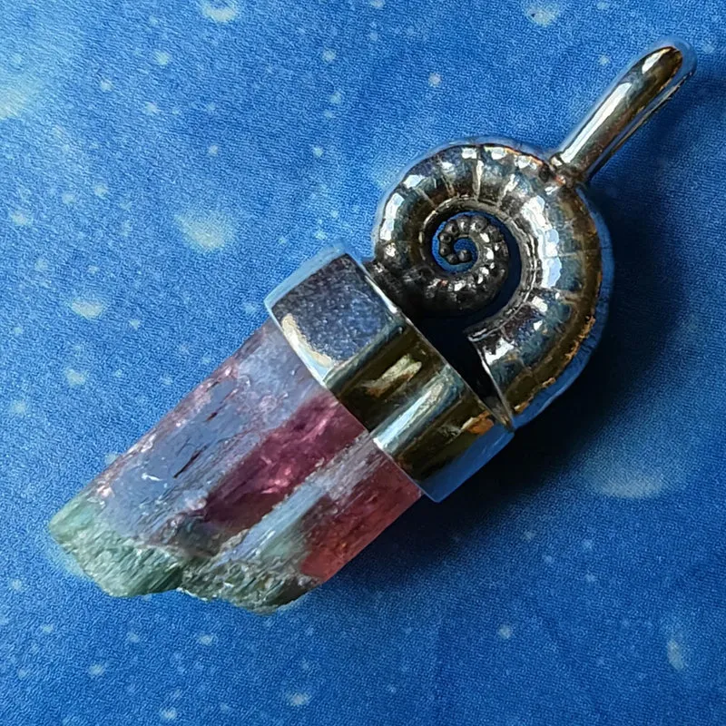 Turmalin Kristall bicolour Silber Schmuck