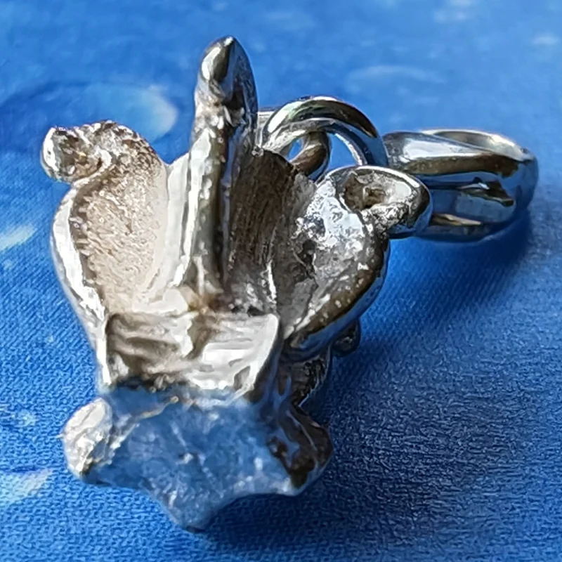 Silber Blütenstempel floraler Schmuck xs