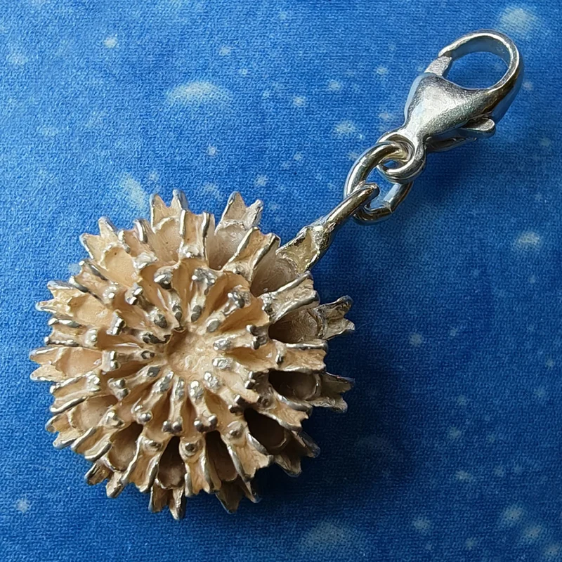 Floraler Silberschmuck Same gesägt