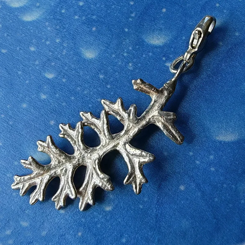 Floraler Schmuck Silber Blatt