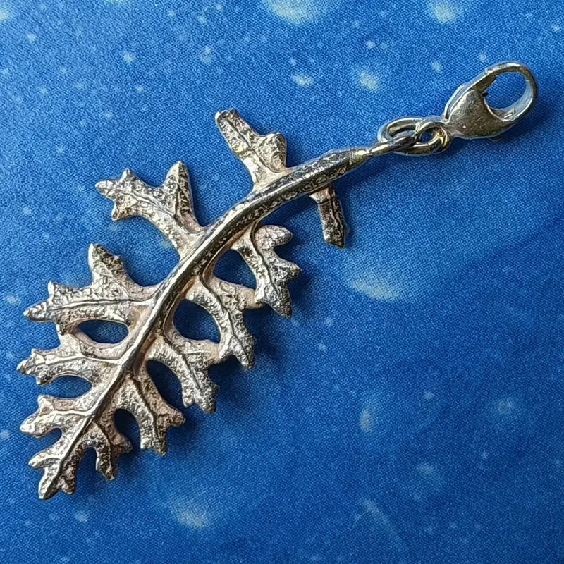 Floraler Schmuck Silber Blatt