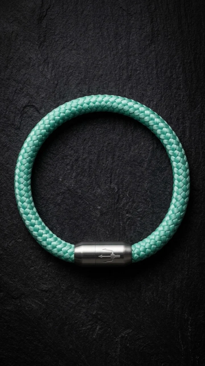 Nautic Force- Segeltauarmband "Mint Breeze" Mint Grün