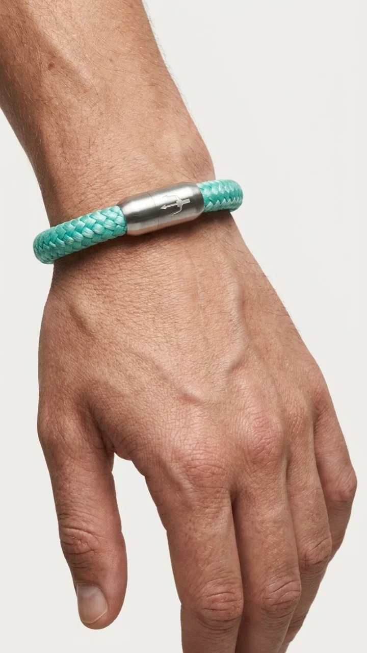 Nautic Force- Segeltauarmband "Mint Breeze" Mint Grün