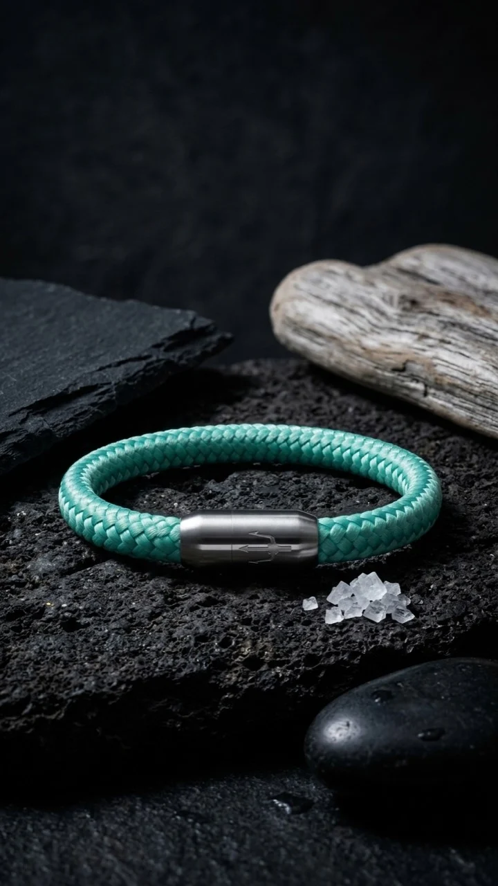 Nautic Force- Segeltauarmband "Mint Breeze" Mint Grün