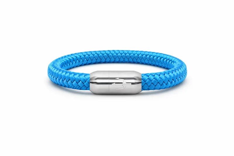 Nautic Force – Skyline Blue | Segeltauarmband Herren Hellblau 8mm