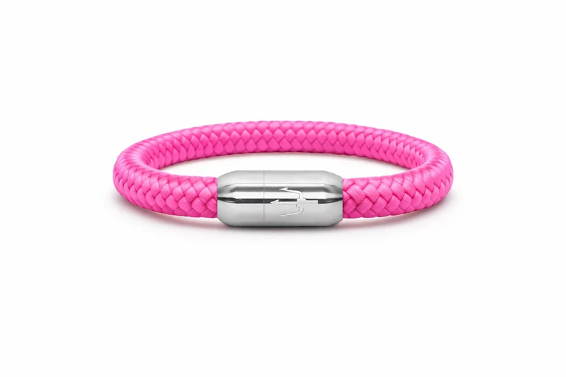 Nautic Force – Pink Horizon | Segeltauarmband Damen Herren Neon Pink 8mm