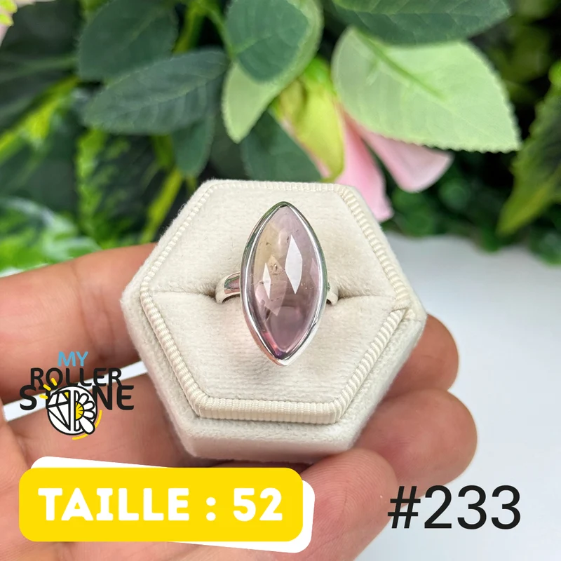 Silberner Ametrin-Cabochon-Ring #R233