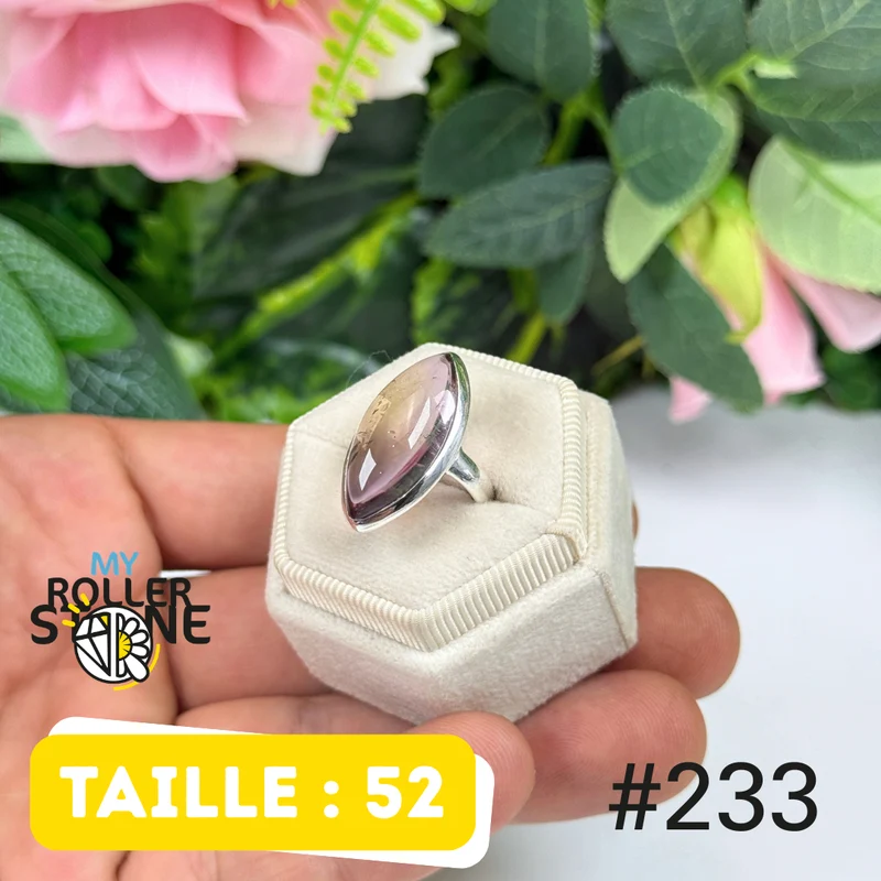 Silberner Ametrin-Cabochon-Ring #R233