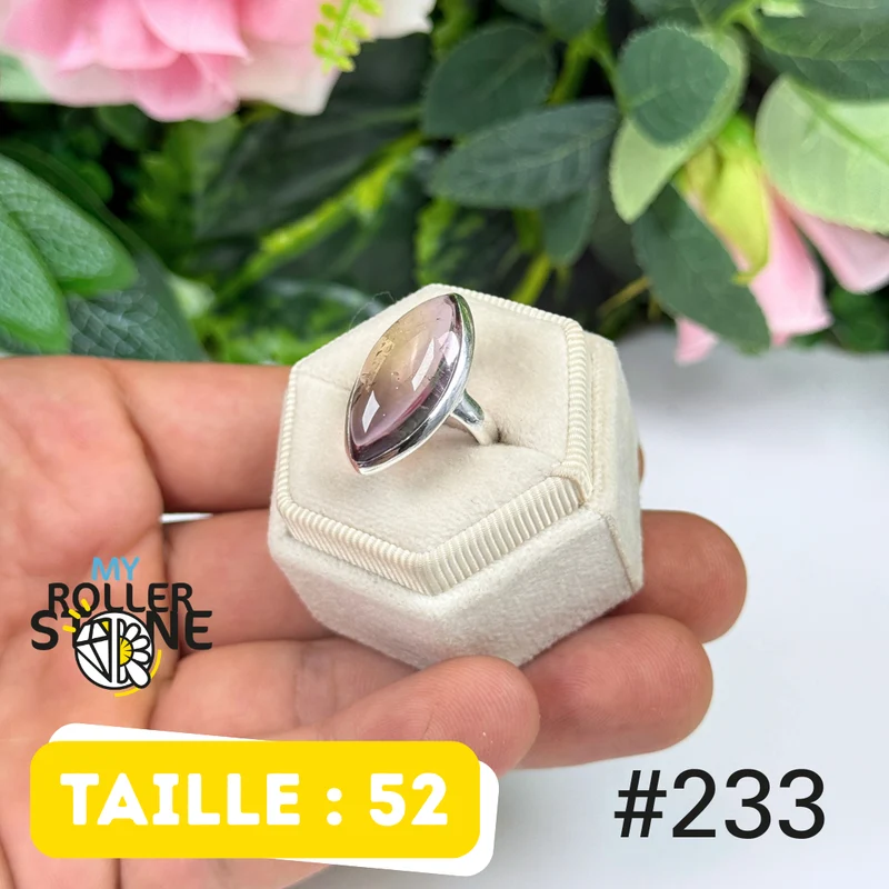 Silberner Ametrin-Cabochon-Ring #R233
