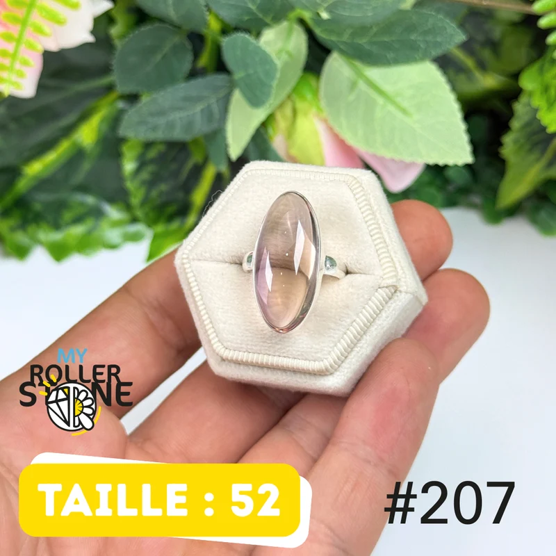 Silberner Ametrin-Cabochon-Ring #R207