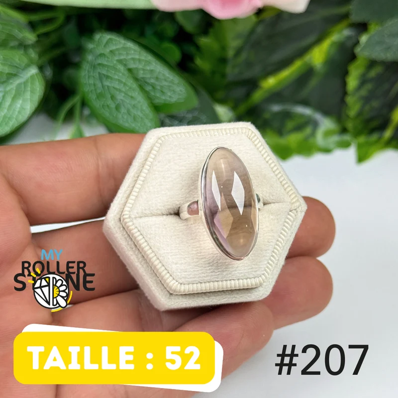 Silberner Ametrin-Cabochon-Ring #R207