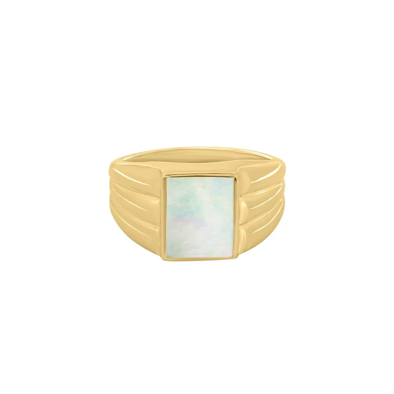 Mother Of Pearl Signet Ring