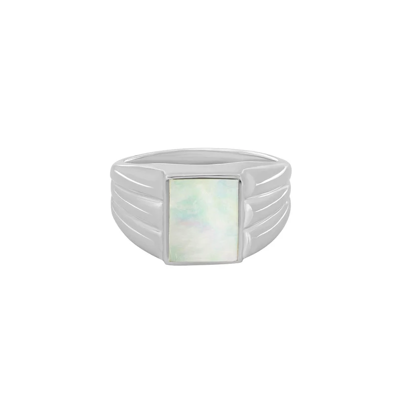 Mother Of Pearl Signet Ring