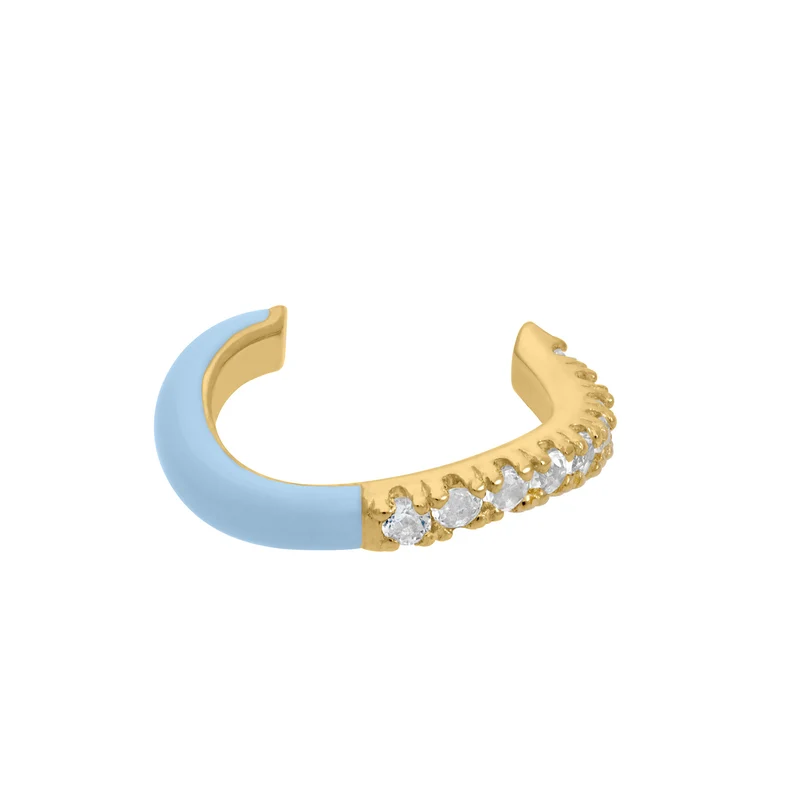 Blue Enamel Earcuff