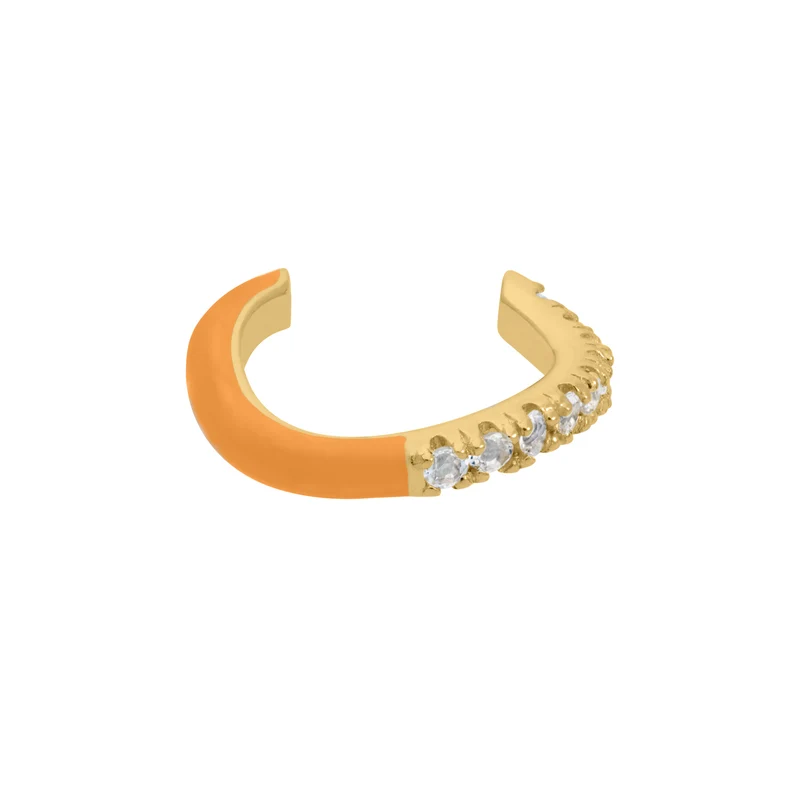 Peachy Enamel Earcuff