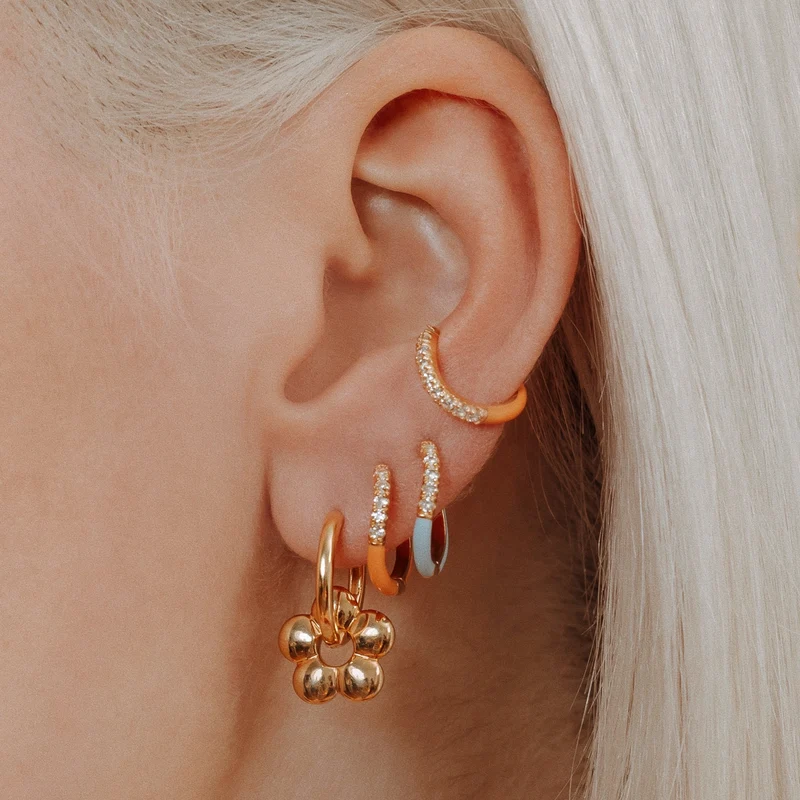 Peachy Enamel Earcuff