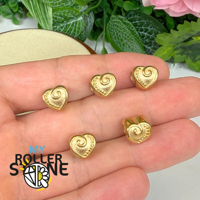 Goldene Spirale Herzperle