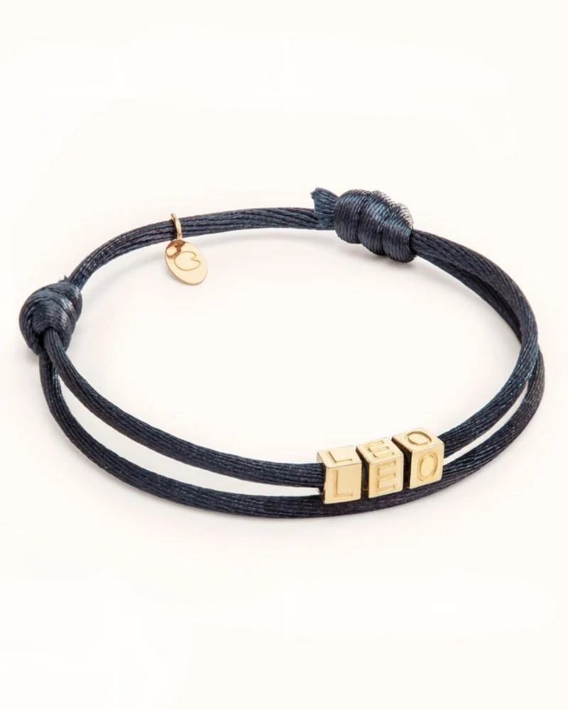 14k Initial Cube Armband - Armband met Initialen