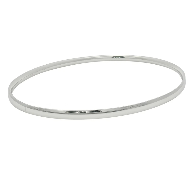Solid Oval Smooth Slip-On Bangle
