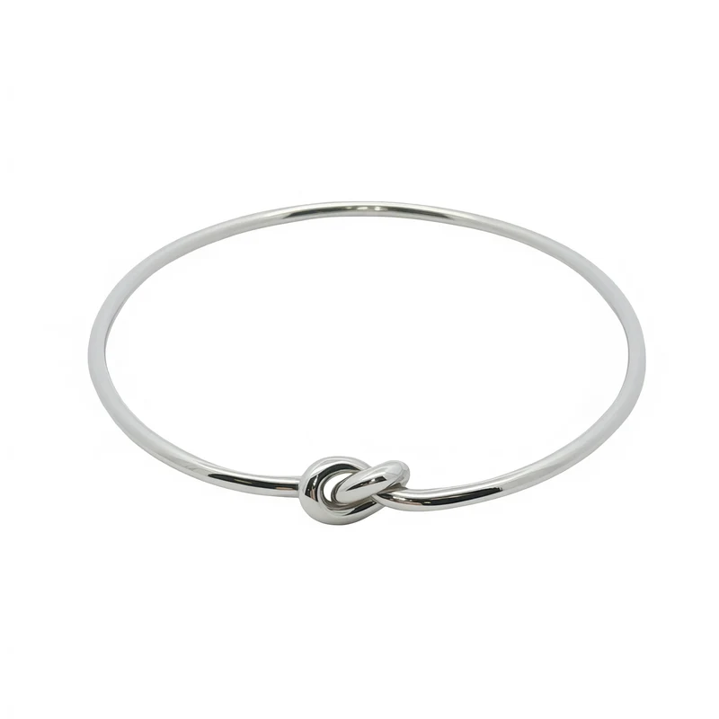 Solid Love Knot Slip-On Bangle