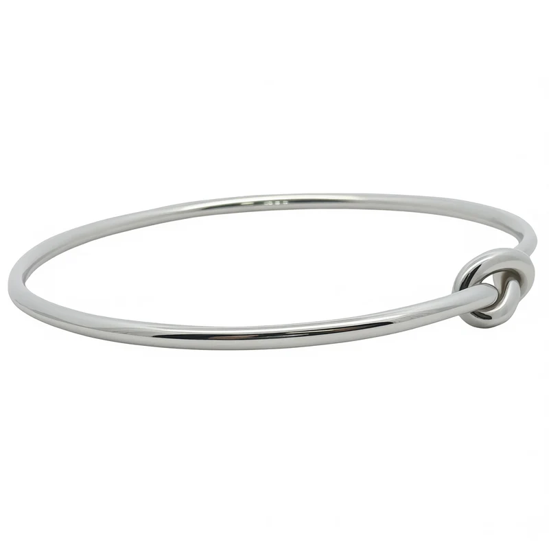 Solid Love Knot Slip-On Bangle