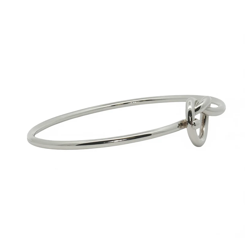 Solid Silver Love Knot Bangle