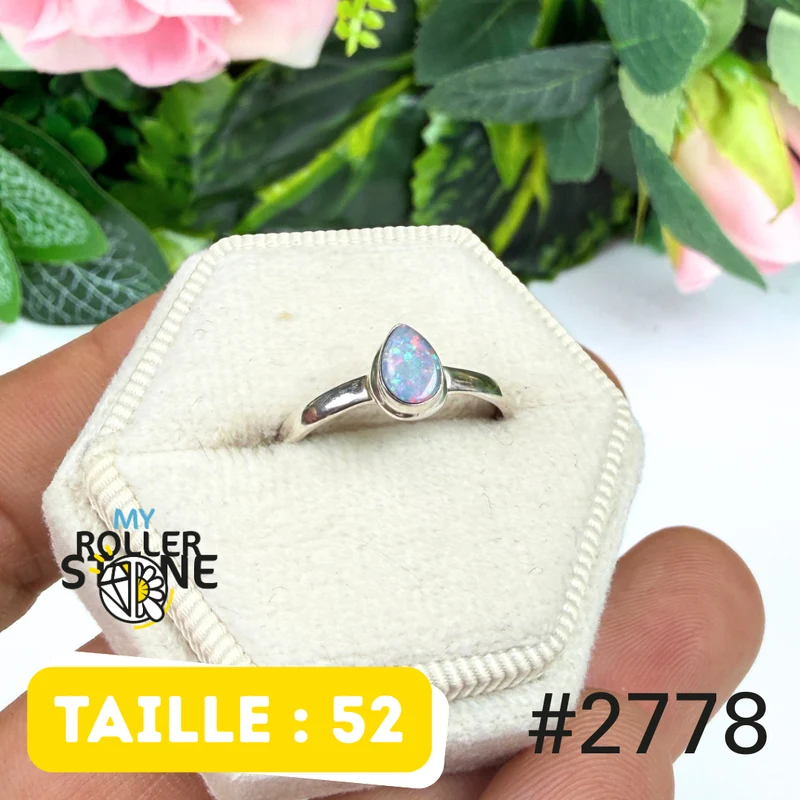 Silberring mit australischem Opal #2778