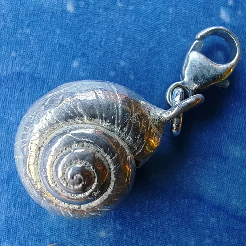 Silber Schnecke Charms Knopfschnecke