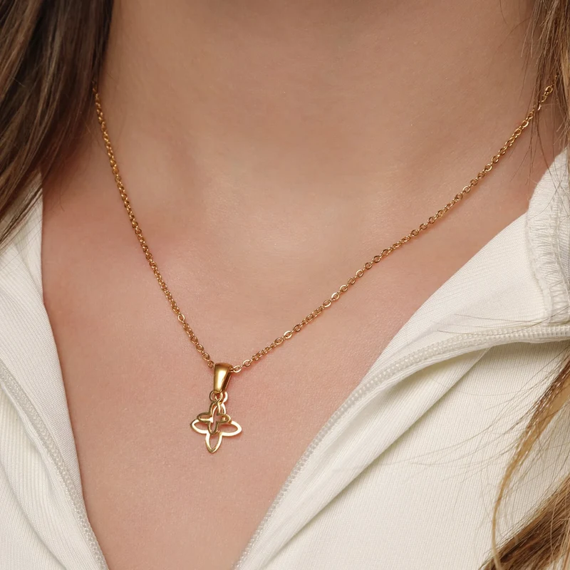 2 Flowers Kette | 18K vergoldet