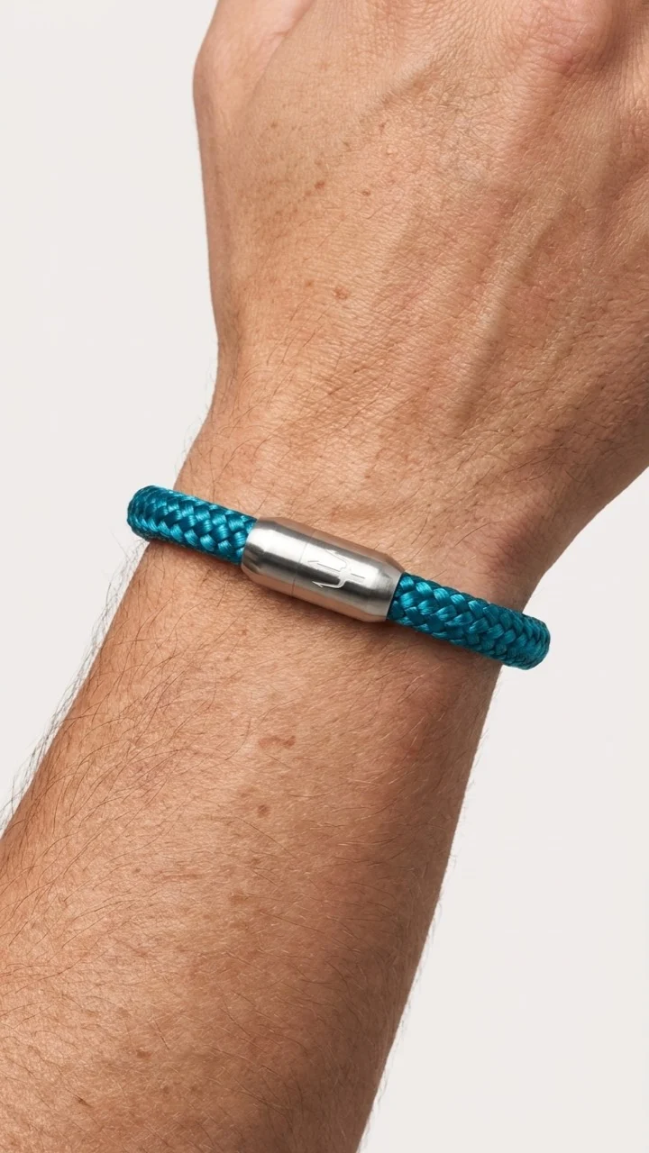 Nautic Force – Ocean Trident | Segeltauarmband Herren Grün 8mm