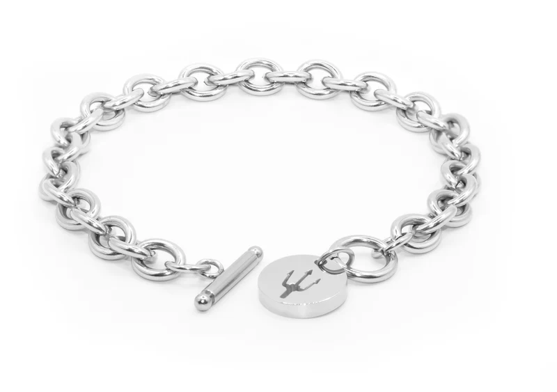 Edelstahl Armband mit Knebelverschluss Signet