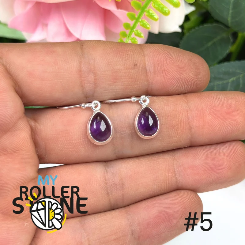 Silberne Amethyst-Ohrringe #MCE5
