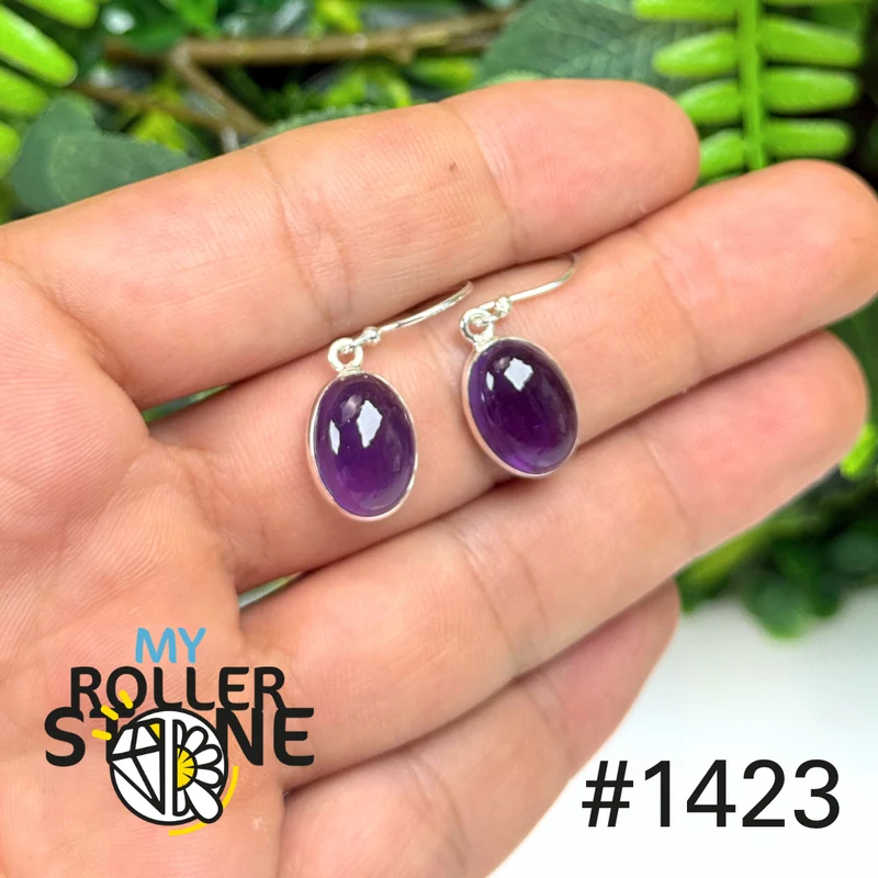 Silberne Amethyst-Ohrringe Nr. 1423