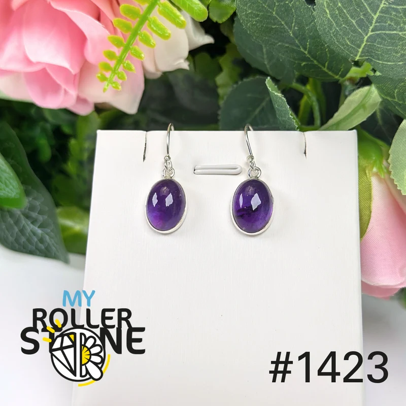 Silberne Amethyst-Ohrringe Nr. 1423